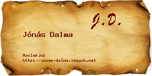 Jónás Dalma névjegykártya